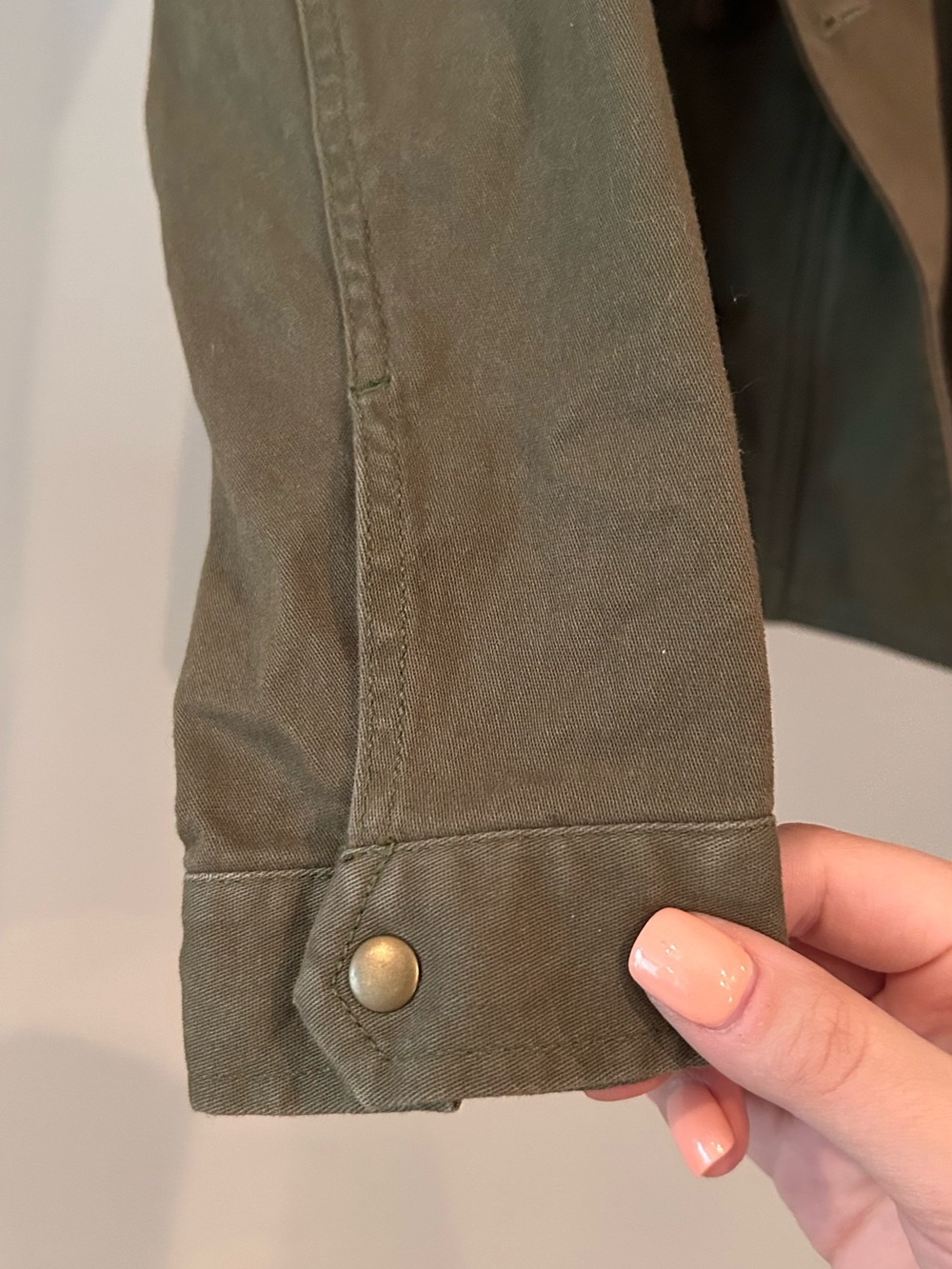 Sonoma Olive Green Button-Front Jacket - Picture 4 of 4